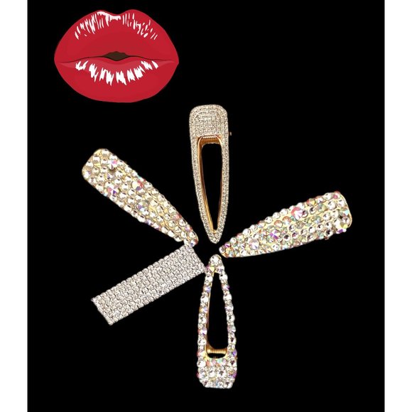 🥳 GET ALL NEW 5 BLING HAIR CLIPS FOR $30 FIRM - Picture 2 of 8